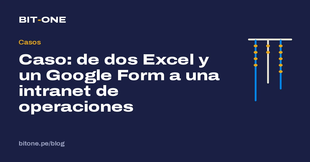 Caso: de dos Excel y un Google Form a una intranet de operaciones